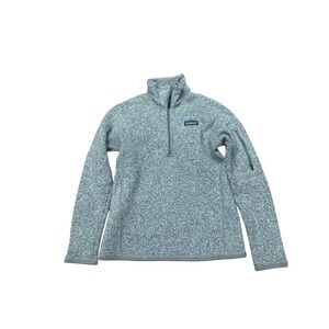 Patagonia Better Sweater Quarter Zip Fleece Pullover Gray Knit Cozy Size S
